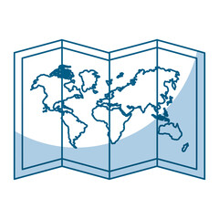 shadow blue world map cartoon vector graphic design
