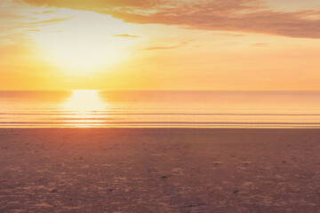 Background,atmosphere Sunset on the beach.