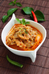 Red curry with pork.
