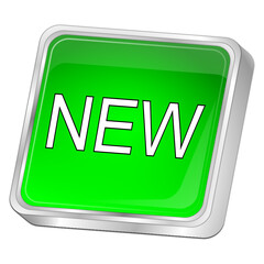 New Button - 3D illustration