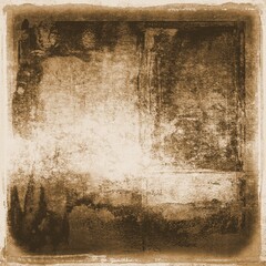 Vintage wall detail in retro style for texture or background. Sepia tones.