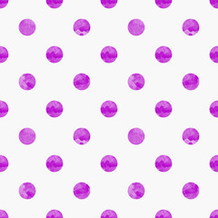 Seamless Polka Dots Pattern Magenta