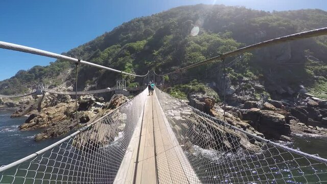     Storms River Mouth, Suspension Bridge im Tsitsikamma Park, S&uuml;dafrika 