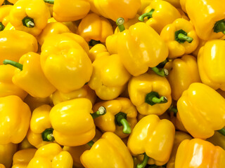 Yellow Bell Peppers at the Market