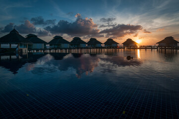 Sunset at North Ari atoll, Maldives