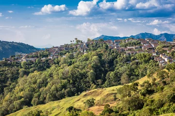 Foto op Plexiglas Salamina Cityscape Skyline  Caldas in Colombia South America © snaptitude