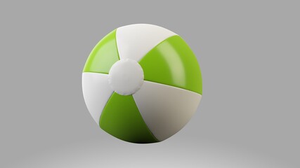 3d rendering Beach ball isolated on the white background