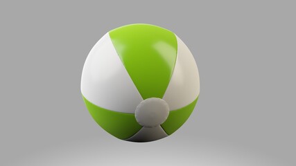 3d rendering Beach ball isolated on the white background