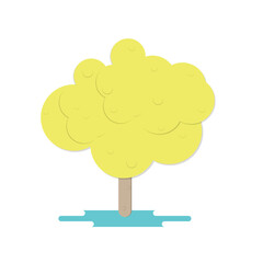 Flat tree isolated