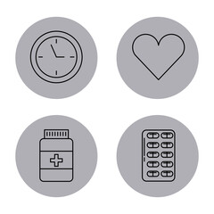 round icon health vector illustration design graphic