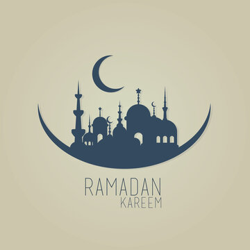 ramadan kareem mont celebration greeting card design illustrator vector, happy ied mubarak islamic moslem traditions