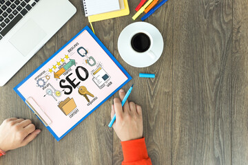 TECHNOLOGY COMMUNICATION INTERNET AND SEO CONCEPT