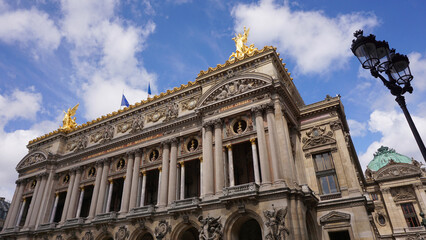 Photo of Opera , Palais Garnier on a cloudy spring morning, Paris, France