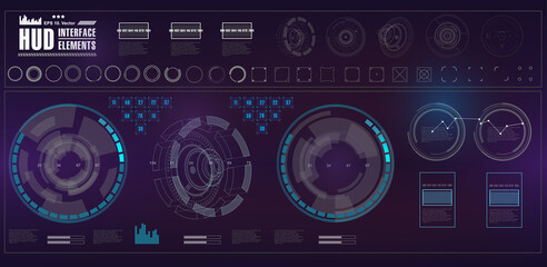 Obraz premium Futuristic virtual graphic touch user interface, target