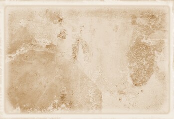 Retro sepia wall surface close up with faded borders for texture or background.