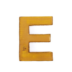 Fototapeta na wymiar Single sawn wooden letter isolated