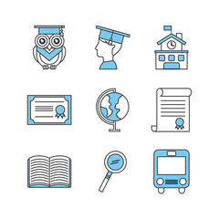 icons set graduate illustration icon vector design graphic
