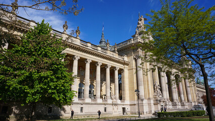 Fototapeta na wymiar Photo of famous Grande Palais on a spring morning, Paris, France