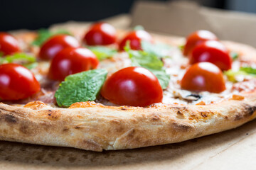 tasty pizza on a the table