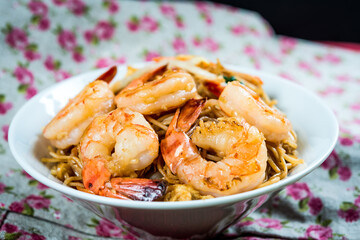 fried noodle asian food on the table