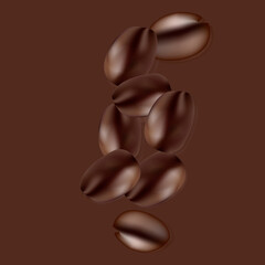 Vector background with coffee beans