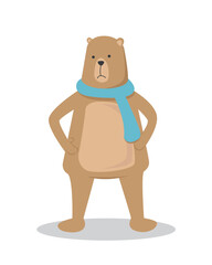 bear animal character cartoon vector illustration