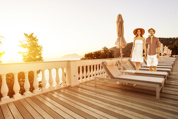 summer time and two lovers 