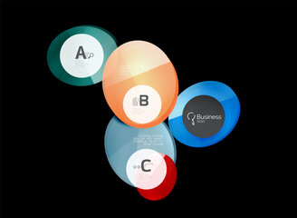 Geometrical abstract infographics banner template