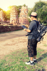 Tourist travel in Ayutthaya