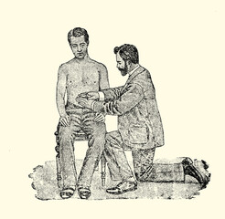 Fototapeta na wymiar Abdominal massaging technique