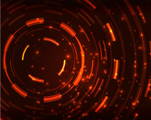 Neon circles abstract background
