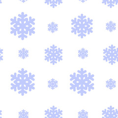 Seamless pattern with snowflakes. Black and white simple and elegant wallpaper. EPS10 vector illustration