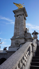 Fototapeta na wymiar Photo of iconic Alexander III bridge, Paris, France