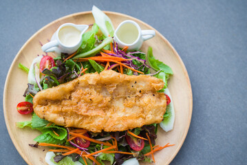 Fried fish salad