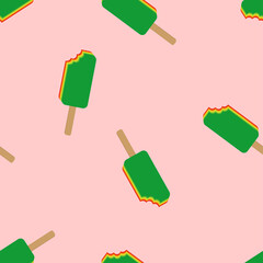 seamless vector rasta ice cream pattern