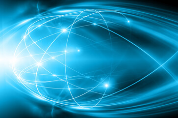 Best Internet Concept of global business.Technological background, symbols Wi-Fi, of the Internet, television, mobile and satellite communications