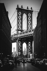 Naklejka premium Manhattan Bridge shot from dumbo