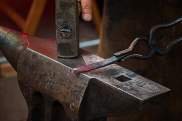 Blacksmith, smithy and blacksmith tools  - Folk art
