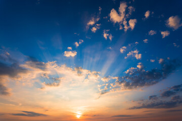 Sunrise, landscape. Okinawa, Japan, Asia.