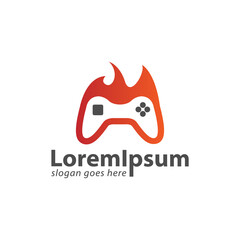 Game console and fire design logo