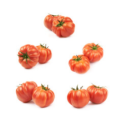 Ripe red beef tomato isolated