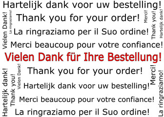 Thank you for your order - in german
