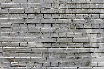 Grey painted brick wall as background, texture