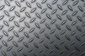 Steel plate industrial diamond pattern background