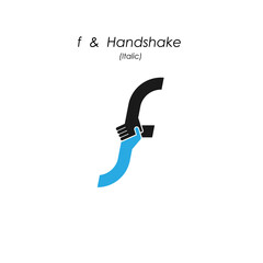 Creative f- letter icon abstract logo design vector template.Business offer,partnership icon.Corporate business and industrial logotype symbol