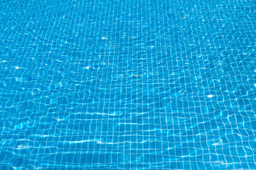 Blue ripped water in swimming pool