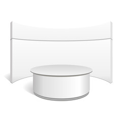 Empty retail stand. Illustration isolated on white background