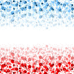 USA flag colors shiny abstract particles background