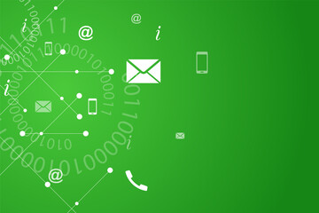 Kommunikation - Kundenservice - grünes Wallpaper