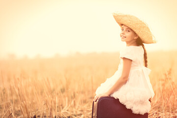 girl with suitcase